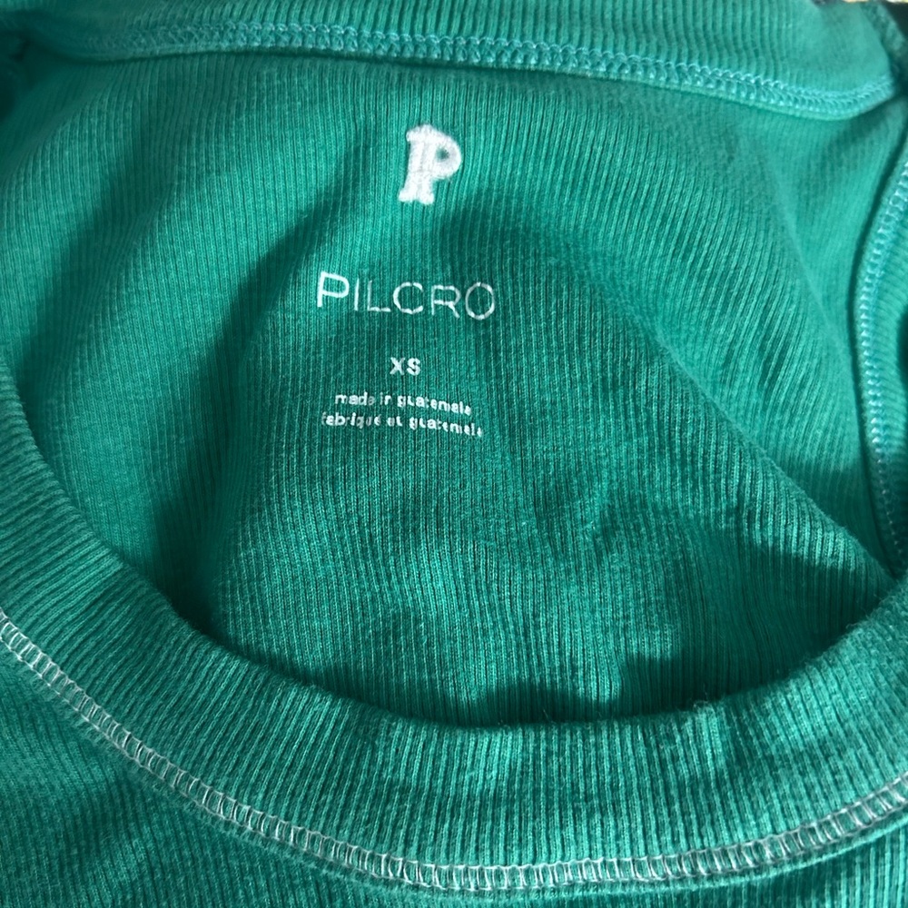 Anthropologie Sunny Scoop-Neck Tank Top by Pilcro in Dark Green - Picture 3 of 3
